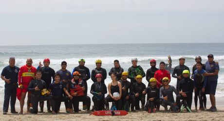 Salvavidas nacionales y extranjeros practican en Playas de Tijuana