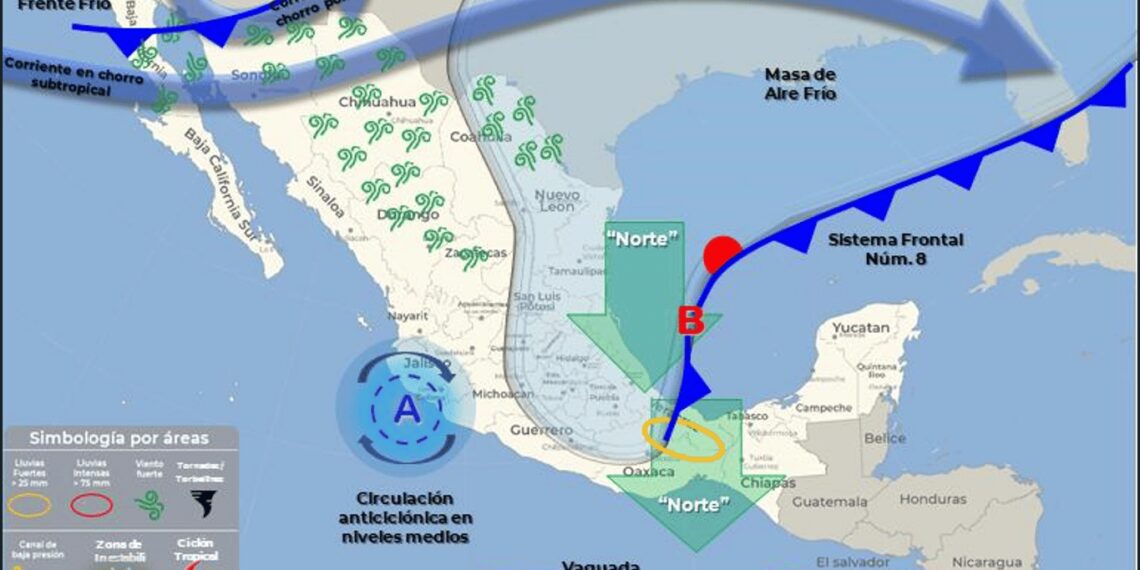 Fuertes vientos y bajas temperaturas por efectos de frente frío