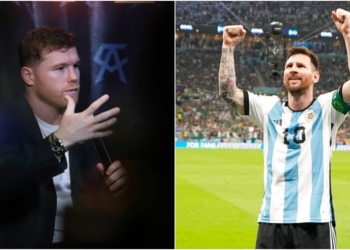 Canelo explota contra Messi por supuestamente limpiar el piso con camisa de México