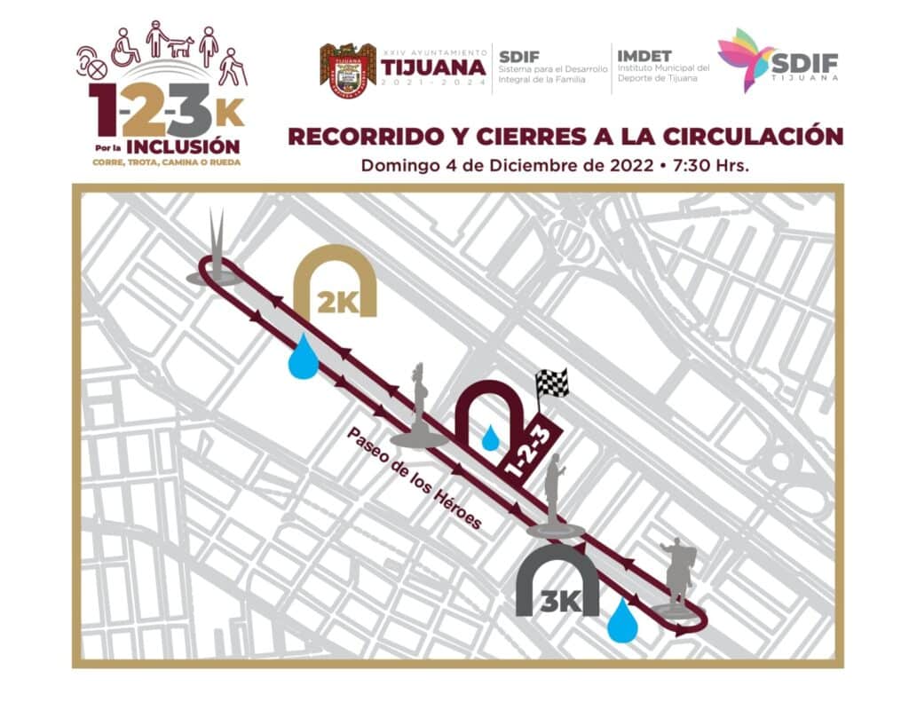 Cerrarán vialidades en Zona Río por carrera de inclusión