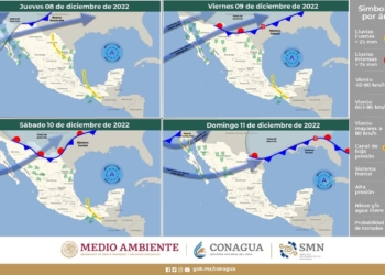 Hay pronóstico de lluvias para el domingo 11 y lunes 12 de diciembre