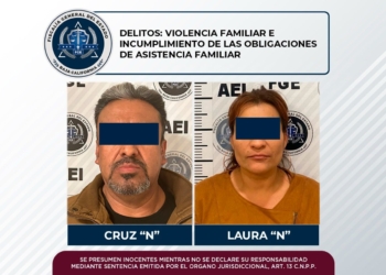 Un hombre y una mujer fueron detenidos por violencia familiar e incumplimiento de obligaciones