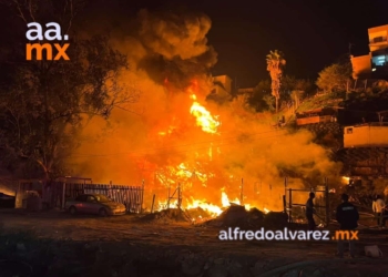 Arrasa incendio con 15 viviendas en colonia Oaxaca