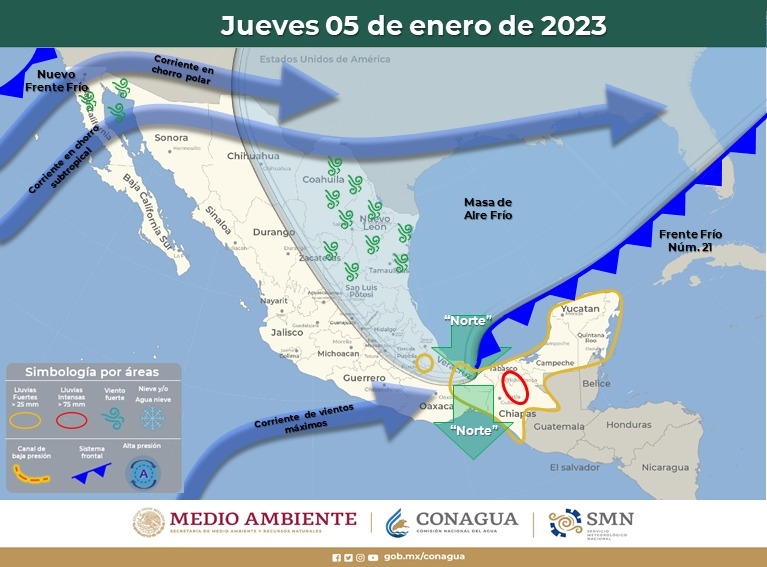 Lluvia y bajas temperaturas continuarán durante esta semana