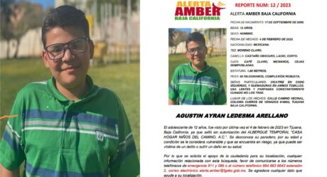 Activan Alerta Amber por Agustín un niño de 12 años que huyó de una casa hogar