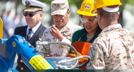 Montserrat Caballero presenció inhabilitación de armas decomisadas por la SSPCM