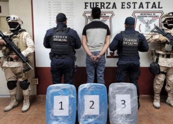 Detienen a presunto narcotraficante con 68 kg de metanfetamina