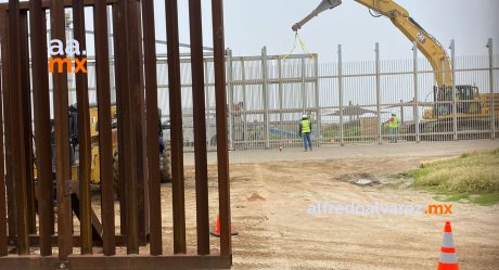 Autoridades de EU continúan con el reemplazo del muro en Parque de la Amistad