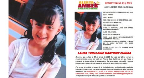 Activan Alerta Amber en BC por Laura Yeraldine Martínez