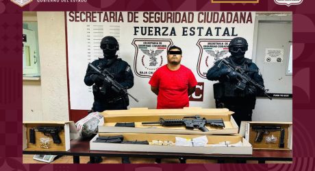 FESC realiza operativo en el Valle de Mexicali y asegura armas, drogas y personas