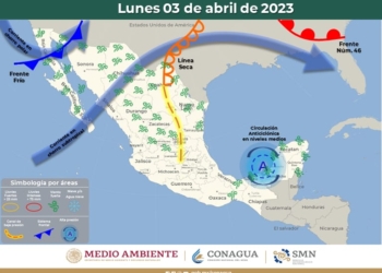 Alertan por probabilidad de lluvia este lunes