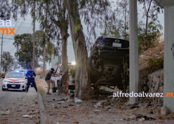 Joven conducía a exceso de velocidad y se impacta en un árbol