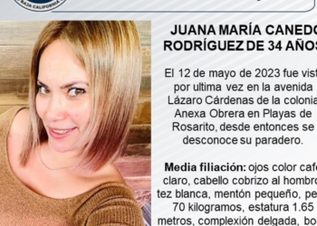 Se busca Juana María desapareció en Rosarito