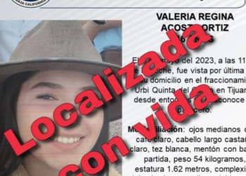 Localizan con vida a Valeria, estaba desaparecida