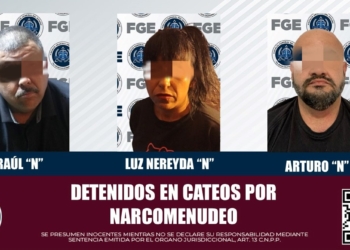 Detienen a tres personas tras cateos por narcomenudeo