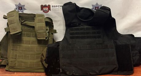 Policía municipal decomisa armas, chalecos y más de 26 kg de fentanilo