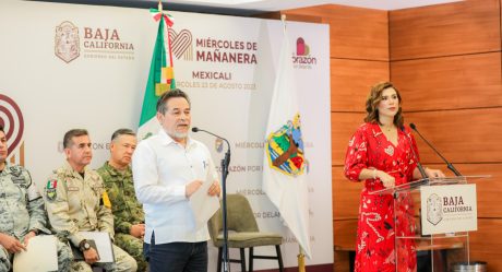 Gobernadora destaca trabajo coordinado con Fuerzas Armadas ante paso de Tormenta Hilary