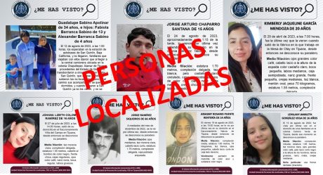 Localizan a nueve personas reportadas como desaparecidas