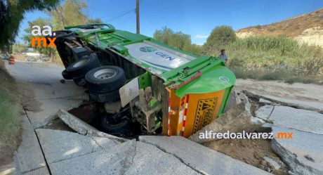 Colapso de tubería provocó socavón en el Cañón del Sainz