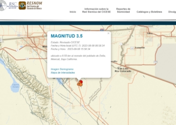 Protección Civil reporta sismo de 3.5 grados en Mexicali