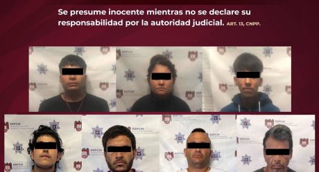 Policía municipal detuvo a seis sujetos armados y un fugitivo de la ley