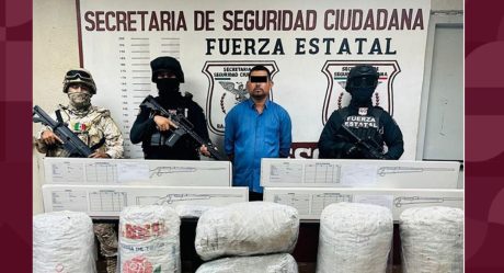 FESC y Sedena detienen a hombre con armas y marihuana en Tecate