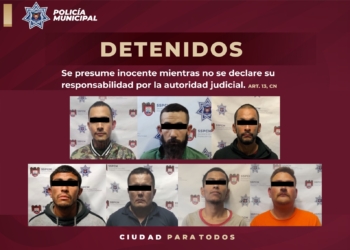 Policía municipal captura a nueve personas por distintos delitos