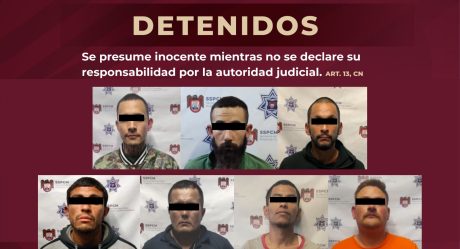 Policía municipal captura a nueve personas por distintos delitos