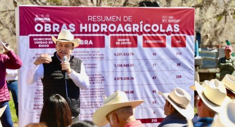 Durazo entrega inversión de 12 mdp en obras de infraestructura hidroagrícola a productores