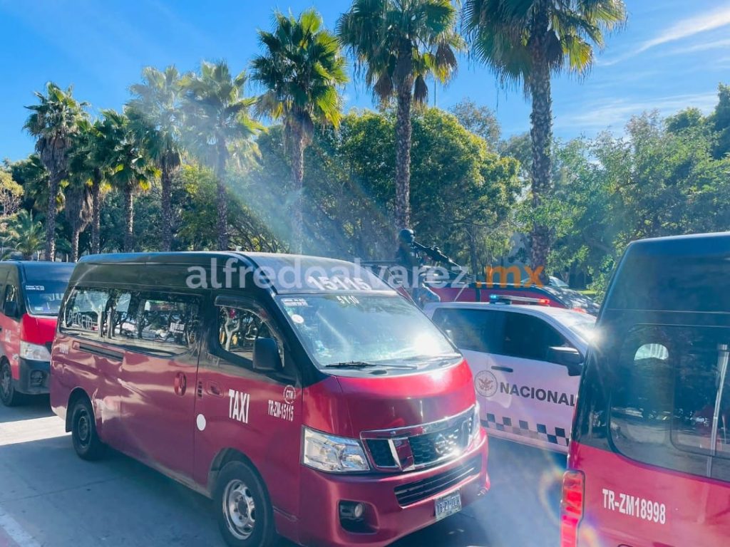 350-taxis-rojo-negro-dejaron-operar-el-bulevar-Agua Caliente