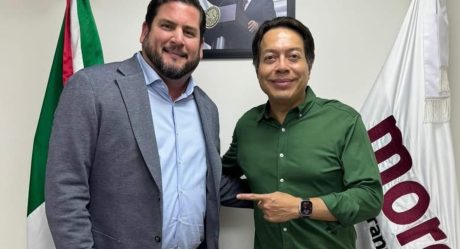 Ismael Burgueño se reúne con el presidente nacional de Morena, Mario Delgado