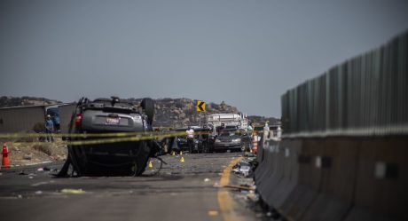 Un muerto y ocho heridos en accidente en la Autopista Mexicali-Tecate