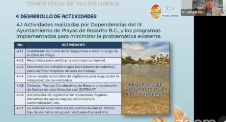 Presenta Gobierno Municipal informe de gestión ante Comité Local de Playas Limpias