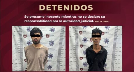 Dos sujetos son detenidos por la policía de Tijuana tras perpetrar un robo