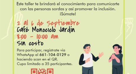 Invita Rosarito al Taller gratuito ExpresArte Sin Fronteras: Lengua de Señas Mexicana