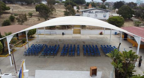 Construye Gobierno de Rosarito obra en la Secundaria No.13 de la Delegación Primo Tapia