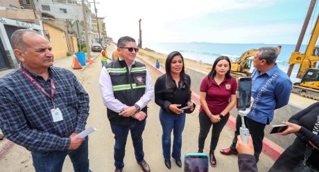 Supervisa alcaldesa Montserrat Caballero avances en obra del malecón de Playas de Tijuana