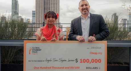 Prodigio mexicana de 17 años Ángela Elena Olazarán gana chegg.org Global Student Prize 2024 de 100.000 dólares