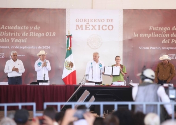 Pueblos yaquis reconocen a presidente López Obrador y a gobernador Durazo y agradecen continuidad de Plan de Justicia a presidenta Sheinbaum