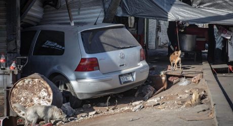 Joven se queda sin frenos y termina dentro de una Herrería