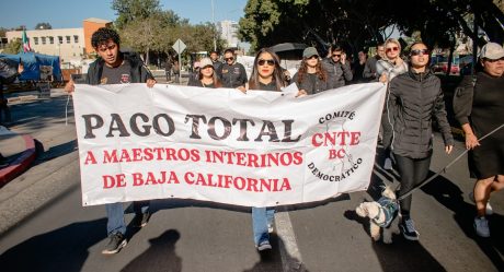 Maestros de la CNTE marchan por falta de pagos