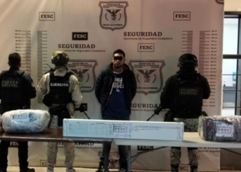 Aseguran 330 mil pastillas de fentanilo, a un hombre y un arma de fuego