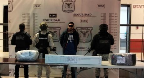 Aseguran 330 mil pastillas de fentanilo, a un hombre y un arma de fuego