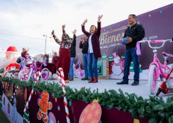  Lleva mensaje de esperanza Marina del Pilar durante posada comunitaria del bienestar en San Felipe