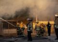 Casa abandonada se incendia en Los Álamos