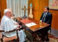 Diputado Pedro Haces se reúne con el Papa Francisco para conversar sobre migración y Derechos Humanos