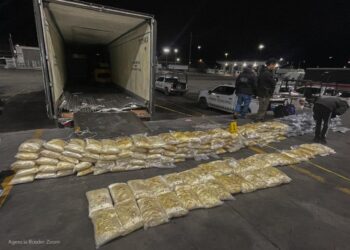 Interceptan tráiler de tomates proveniente de Sinaloa con casi 600 kilos de droga