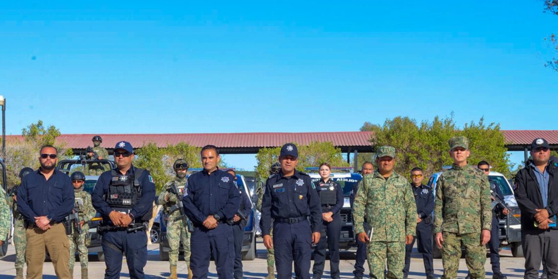 Despliega operativo de protección y vigilancia mesa de seguridad estatal en San Felipe