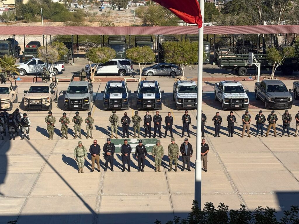 Despliega operativo de protección y vigilancia mesa de seguridad estatal en San Felipe