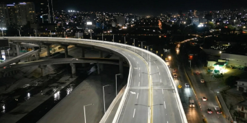 Foto Aérea del segundo tramo del Viaducto Elevado